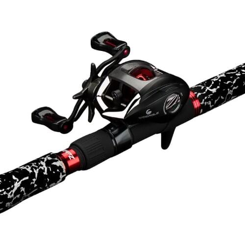 2.1m 2.28m 2.4m Lure Rod Casting Fishing Olta H/XH Power Fishing Canne with Baitcasting Reel Set Black Fish Fishing Tackle Pesca