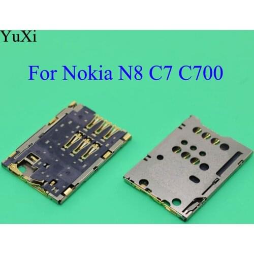YuXi Sim Card Reader Holder Tray Slot Socket Connector Replacement For Nokia N8 C7 C700
