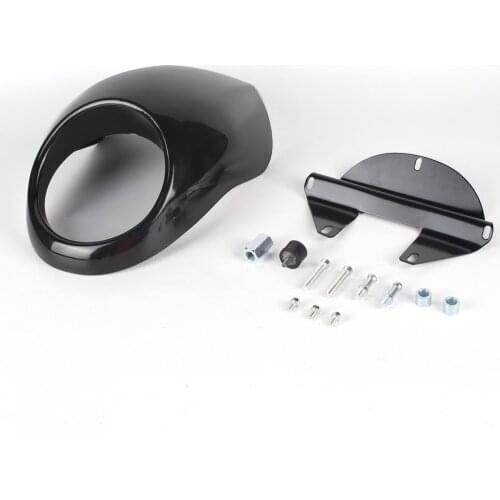 Protective Motorcycle Headlight Fairing Windshield Retro Cafe Racer Handlebar Headlight Lamp Kit Fit For