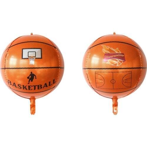 1pc 22inch 4D Basketball Foil Balloons stereoscopic Football Globos Birthday Party Decorations Kids Inflatable Toys