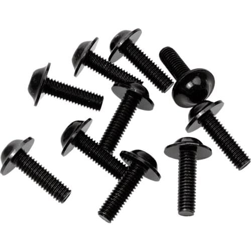 10 Pack Aluminum License Plate Frame Screws - Car Board Fasteners for Locking License Plates Black Corrosion Resistant