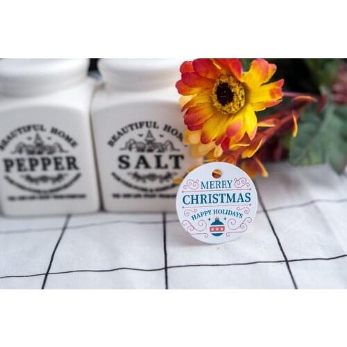 200 pcs 3.5cm round paper label Candy Bag label Christmas decorations product label Commodity label Gift tag candy favor tags