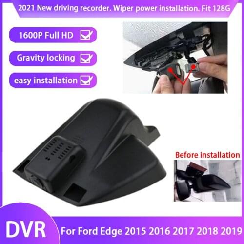 New Car Driving Recorder Easy to install For Ford Edge 2015 2016 2017 2018 2019 DVR Wifi Video Recorder Dash Cam Camera hd 1600P