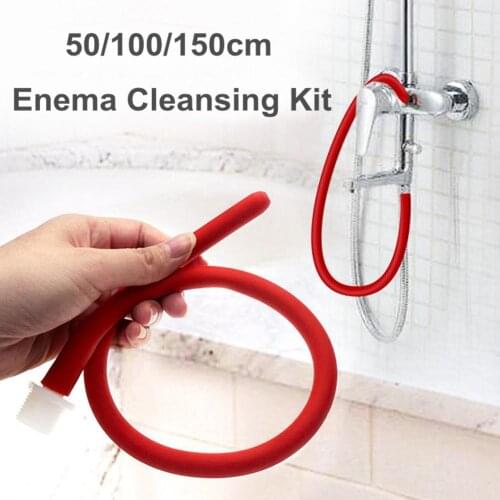 50/100/150cm Long Silicone Nozzle Tube Cleaning Cleaner Douche Soft Safety add length and flexible comfort to cleansing routine