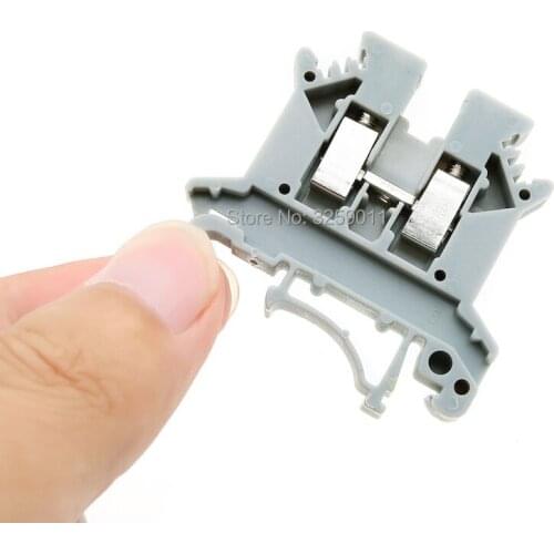 50PCS UK-2.5B Mounted Screw Clipping Terminal Block 2.5mm square general purpose terminal connection board
