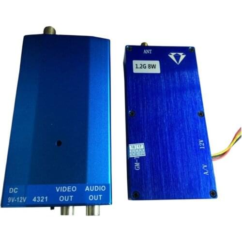 8W 1.2G Wireless cctv transceiver for cctv Video Audio Transmitter transmission FPV transmitter AV sender video transmitter