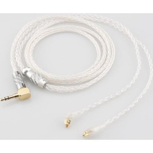 99% Pure Silver 8 Core 90 Degrees 2.5mm 4.4mm XLR Headphone Earphone Cable For Etymotic ER4SR ER4XR ER3XR ER3SE ER2XR ER2SE
