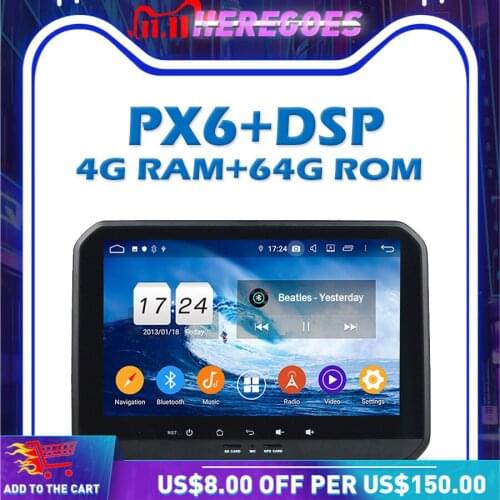 PX6 DSP IPS Android 10.0 64GB ROM + 4GB Car DVD Player GPS Google Map RDS Radio Wifi Bluetooth 5.0 For SUZUKI IGNIS 2017 2018