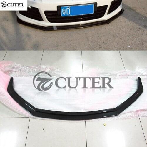 Carbon Fiber Car Front bumper lip Spoiler for Scirocco R bumper A style Car body kit 09-14