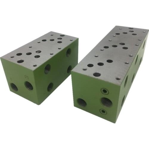 Hydraulic oil circuit block 10-diameter electromagnetic valve seat oil circuit integrated block base 03-3w + YF