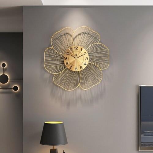 Large Simple Wall Clock Modern Design Creative Luxury Silent Metal Nordic Wall Clock Living Room Horloge Murale Home Decor DG50W