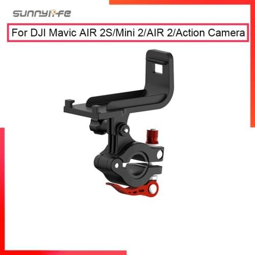 Remote Controller Holder on Bicycle Following Shot Bracket Mount for DJI Mavic Mini 2/Mavic Air 2S/Air2 Action Camera