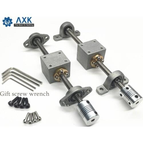 3D printer parts 8MM T8 Lead Screw Kit Lead Screw+KFL08 Brackets+Coupling+T8 Nut +T8 Copper Nut CNC