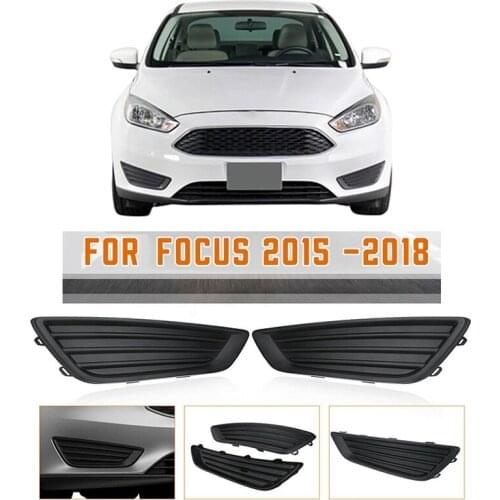 For Ford Focus S/SE Models 2015 Front Fog Light Lamps Frame Grille Cover Bezel Trim Left Driver and Right Passeng