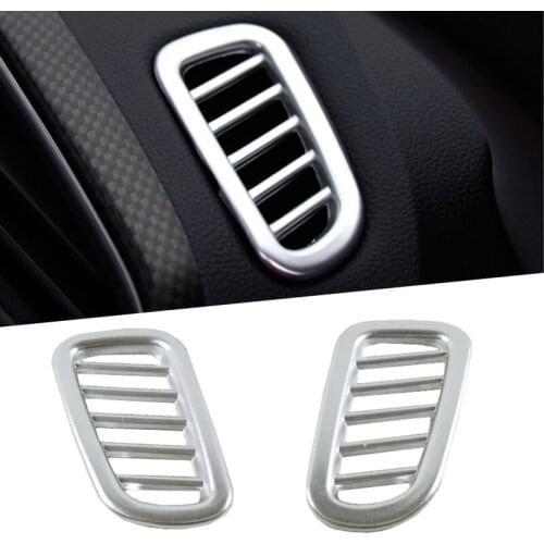 For Renault Kadjar 2015 2016 2017 2018 2019 ABS Plastic Front Air Condition Covers Frame Air Outlet Decorative Trim Car-styling