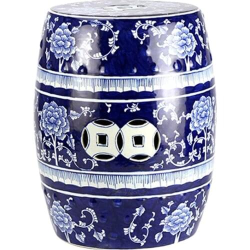 Jingdezhen Ceramics Chinese Antique Blue And White Patterns Porcelain Shoes Toilet decoration home porcelain ceramic Stools