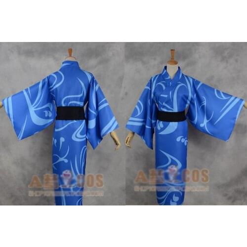 Assassination Classroom Akabane Karma kimono cosplay costume blue kinomo