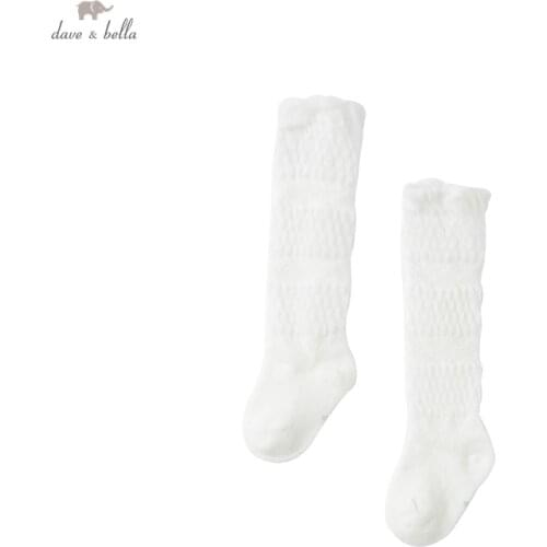 DB17735 dave bella summer fashion baby girls solid sock cute children girl socks