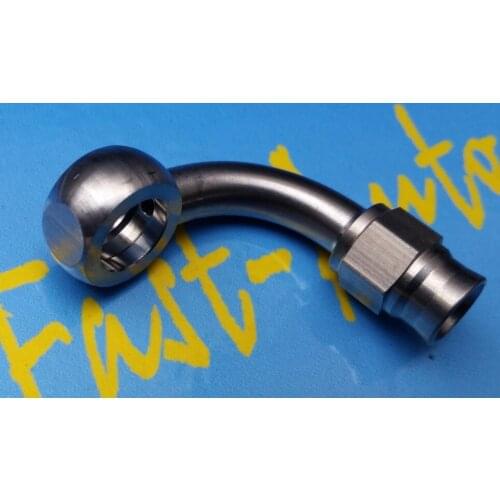 Reusable Banjo Adaptor 10.2mm to 3/8-24unf AN3 3 an an-3 90 Degree 90degree ptfe tpfe brake banjo hose ends Fitting