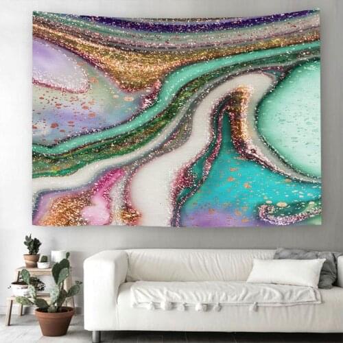 Marble Pattern Tapestry Comfortable Summer Modern Art Color Hanging Cloth Scene Decoration Wall Hanging Cloth