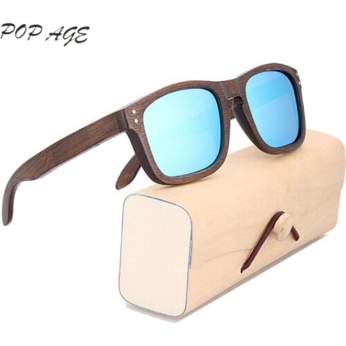 Brown Polarized Sunglasses Men Luxury Sun Glasses Eyewear Retro Sunglasses UV400 Mirror Lentes De Sol Hombre Polarizado GB009