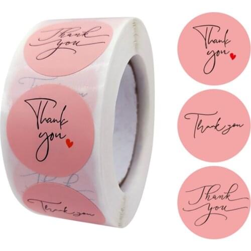 100-1000pcs 1Inch Thank You Stickers 3 Designs Label Sticker For Wedding Envelope Sealing Small Business Jewelry Box Sticker Tag
