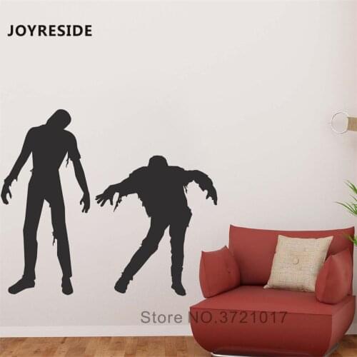 JOYRESIDE Happy Halloween Wall Decals Zombie Wall Stickers Home Livingroom Decoration Halloween Wall Decor Sticker Zombie WM063