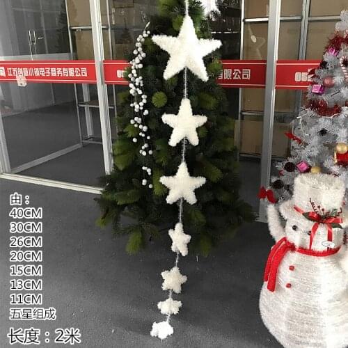 Christmas pendant window wedding wedding shopping mall supermarket large store pendant 2 meters five-star string