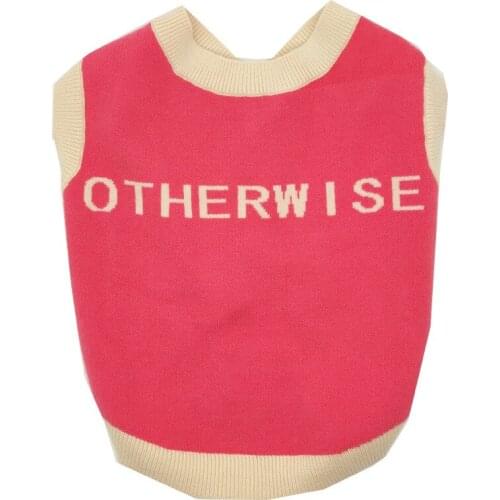 Autumn Dog Vest Sweaters for Small Dogs Letter Print Dog Sweaters Schnauzer Clothing Cute Puppy Chihuahua Clothes for Dogs Cats