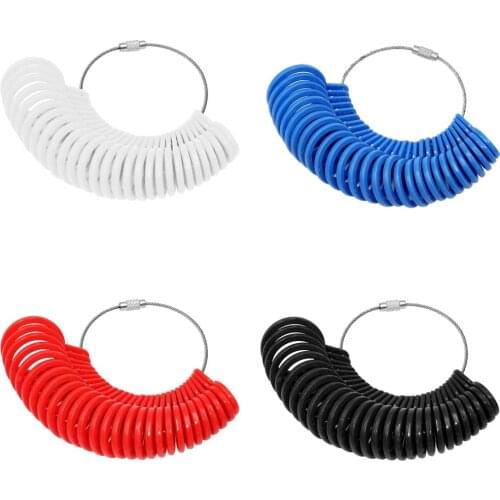 Plastic Ring Sizer Gauge Mandrel Finger Sizing Measure Standard UK A-Z US 0-13