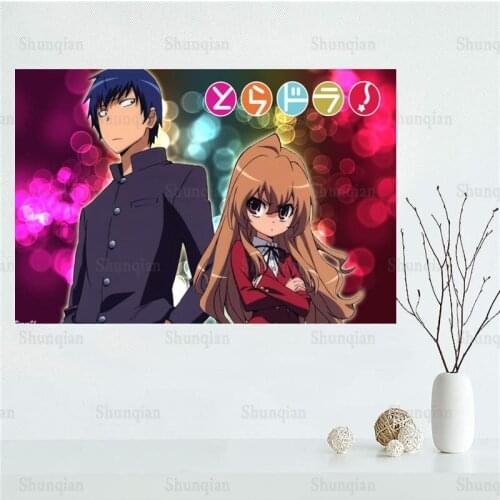 Toradora Poster Custom Satin Poster New Arrival Print Cloth Canvas Fabric Wall Poster No Frame Bedroom Home Decoration 0422