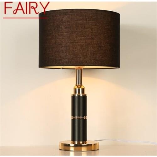 FAIRY Table Lamps Modern Luxury Design LED Black Desk Light Decorative For Home Bedside