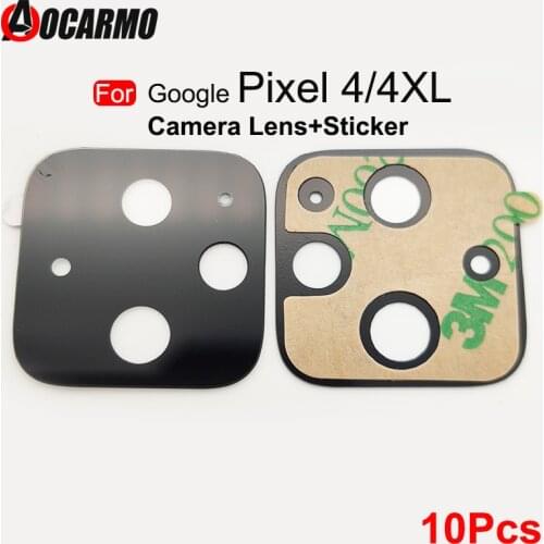 10Pcs/Lot Rear Back Camera Lens Glass With Adhesive Sticker Replacement Part For Google Pixel 4 4 XL 4xl