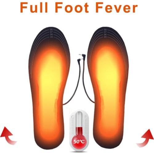 USB Heated Shoe Insoles Washable Can Be Cut Foot Warmer Pad Winter Sock Mat Electrically Heating Thermal Insoles Unisex