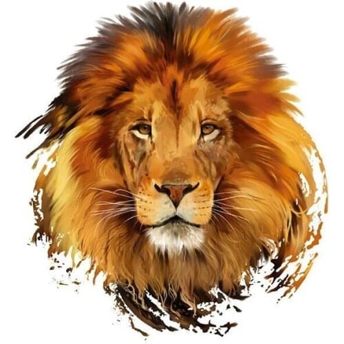 Fine A-level Washable Iron On Appliques Tiger & Lion Patches T-shirt Press Heat Transfer Sticker For T-shirt Dresses Decoration