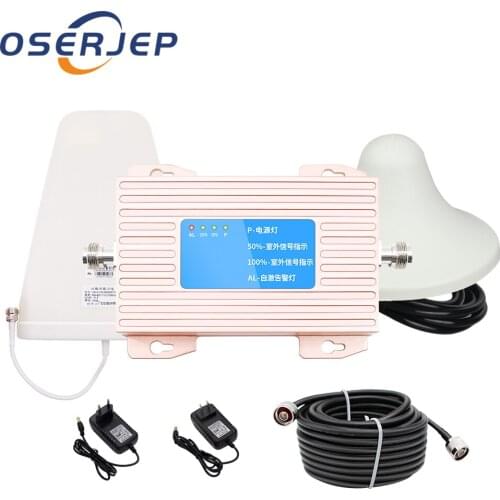 4G LET 800MHz 70dB cell phone signal amplifier boost transponder + LPDA outdoor antenna/ceiling indoor antenna (with 3M cable)
