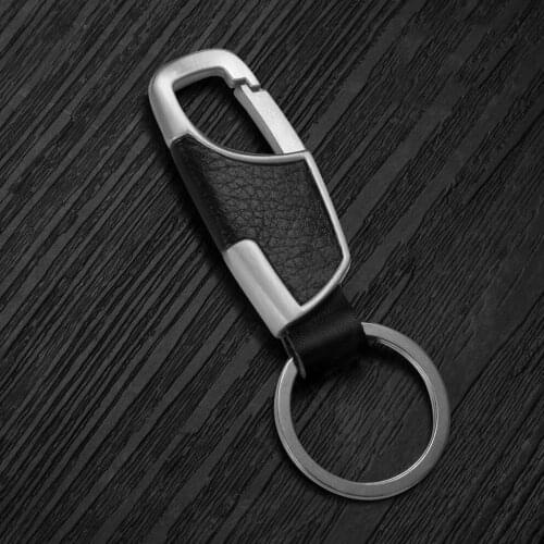 1PC Good Leather Belt Buckle Clip Keychain Key Chain Ring 4 Color For Options Free Shipping