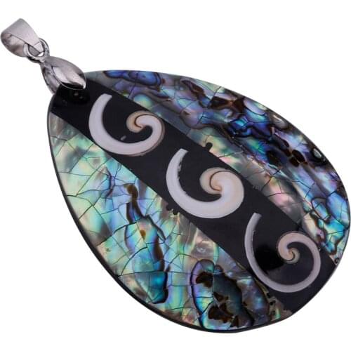 1PCS Natural abalone shell water droplets shape shell pendant necklace fashion jewelry jewelry gifts