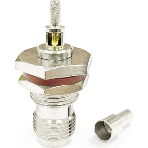 1pc RP-TNC female jack RF Coax Connector Crimp with Nut RG316,RG174,LMR100 Cable Straight Nickelplated NEW wholesale