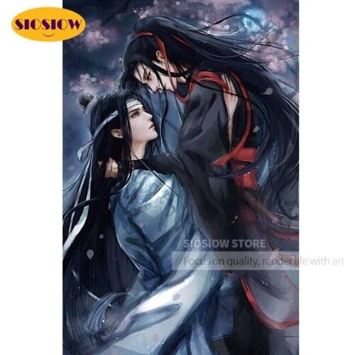 5d Diy Diamond Painting Mo Dao Zu Shi Figure Wei Wuxian Anime Cross Stitch 3D Diamond Mosaic Full Square Drill Resin Home Decor