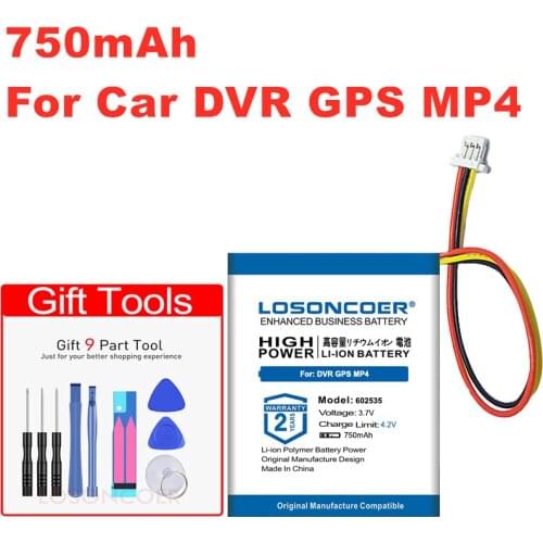 750mAh For Car DVR GPS MP4 Tachograph Bluetooth Headphone Batteries 2020 New Batteries Polymer Lithium Battery 602535 Battery