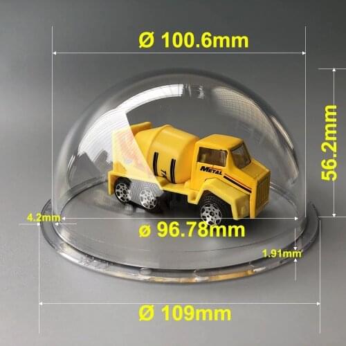 109x56.2mm CCTV Dome Camera Clear Color Acrylic Housing 4 inch Semi-circular Camera Case High Qulity Waterproof protect Cover