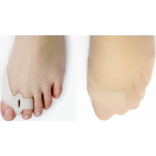 2016 New 1pair Daily Use Biological Silicone Big Toe Hallux Valgus Corrector Bunions Treatment Appliance Toe Separator Feet Care