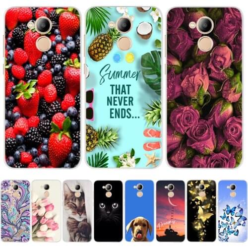 For Huawei Honor 6C Case Honor 6C Cover Flower Silicone Case for Huawei Honor 6C 6 C Cases DIG-L01 DIG-L21 DIG-L21HN Funda Coque