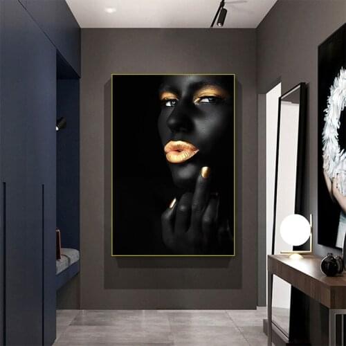 Black Women Posters And Prints African Girl Abstract Canvas Painting HD Print Wall Art Picture Living Room Home Decoration Mural