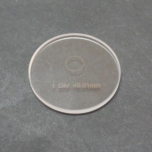DIV=0.01mm Microscope Eyepiece Micrometer Calibration Slide for Stage Micrometer
