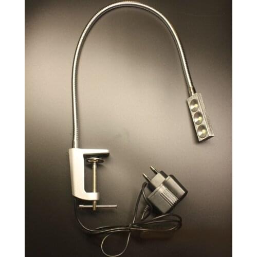 3W Soft Hose Led Tool Work Inspection Lamp Clip Lathe Table
