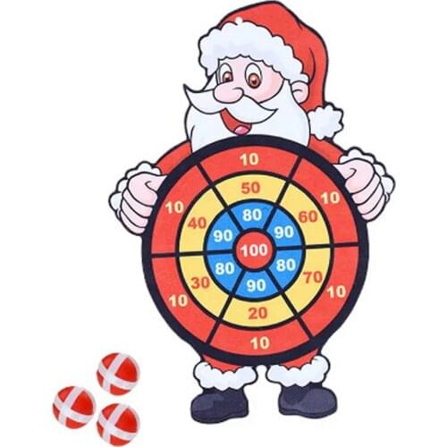 Classic Dart Game Durable Detachable Dart Board Toy Set Children Sticky Ball Dart Board Santa Target Sticky Ball