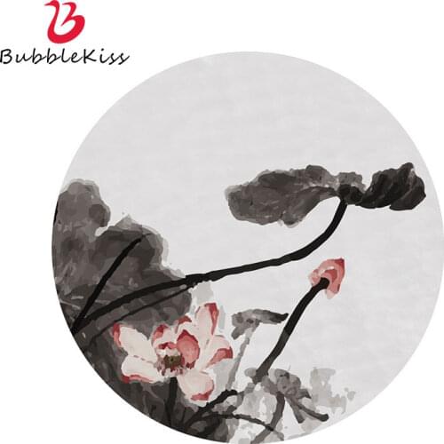 Bubble Kiss Carpet For Living Room Lamb Wool Chinese Ink Round Area Rug Bedroom Home Decoration Comfortable Customized Floor Mat