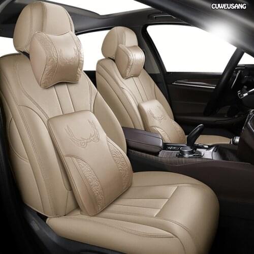 CUWEUSANG Custom Leather car seat covers For Toyota 86 Previa Sienna Venza Fortuner Fj CRUISER MARK IZOA Avalon YARiS Verso VIOS